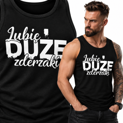 TANK TOP ŚMIESZNY  MOTORYZACYJNE LUBIE DUŻE ZDERZAKI